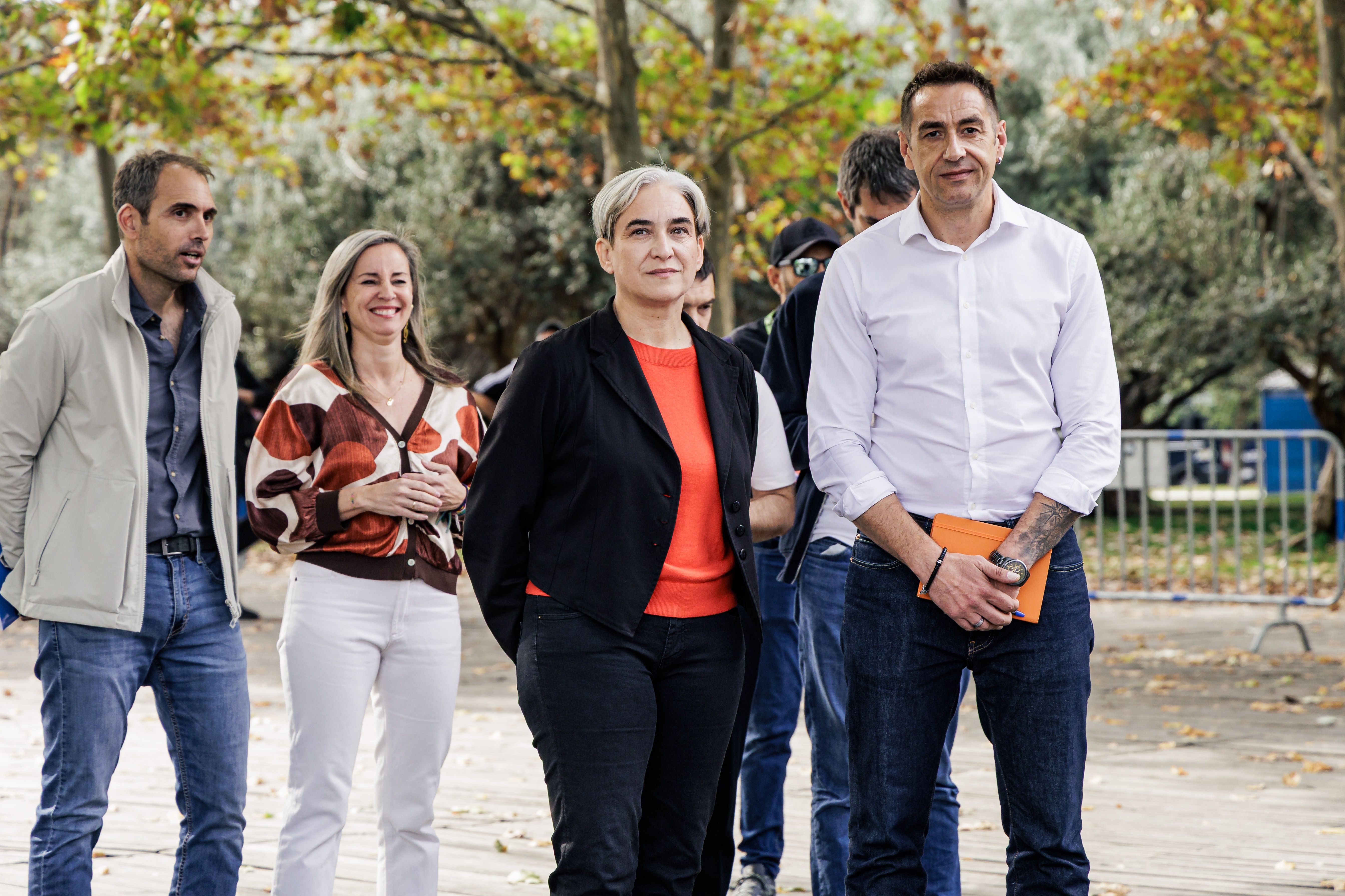 Ada Colau, Emilio Delgado y otros representantes del Frente Amplio