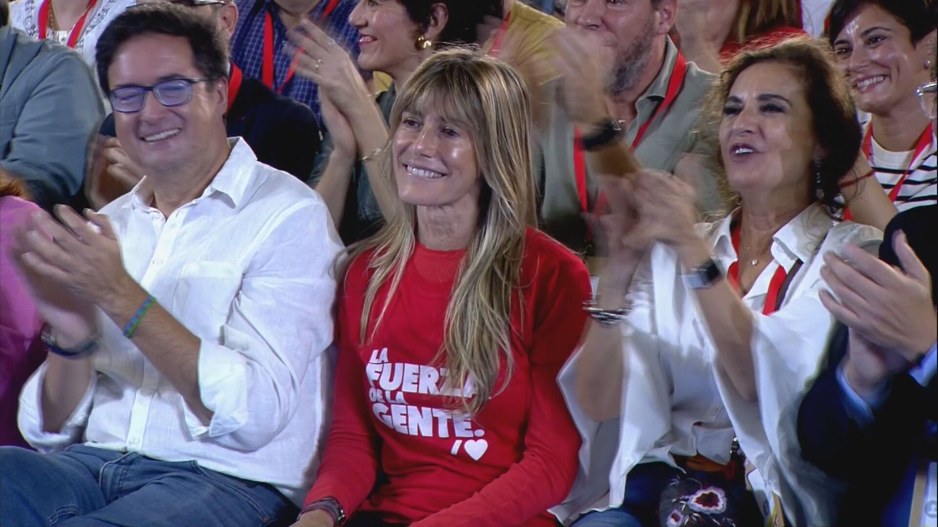 Begoña Gómez en el mitin de Fuenlabrada
