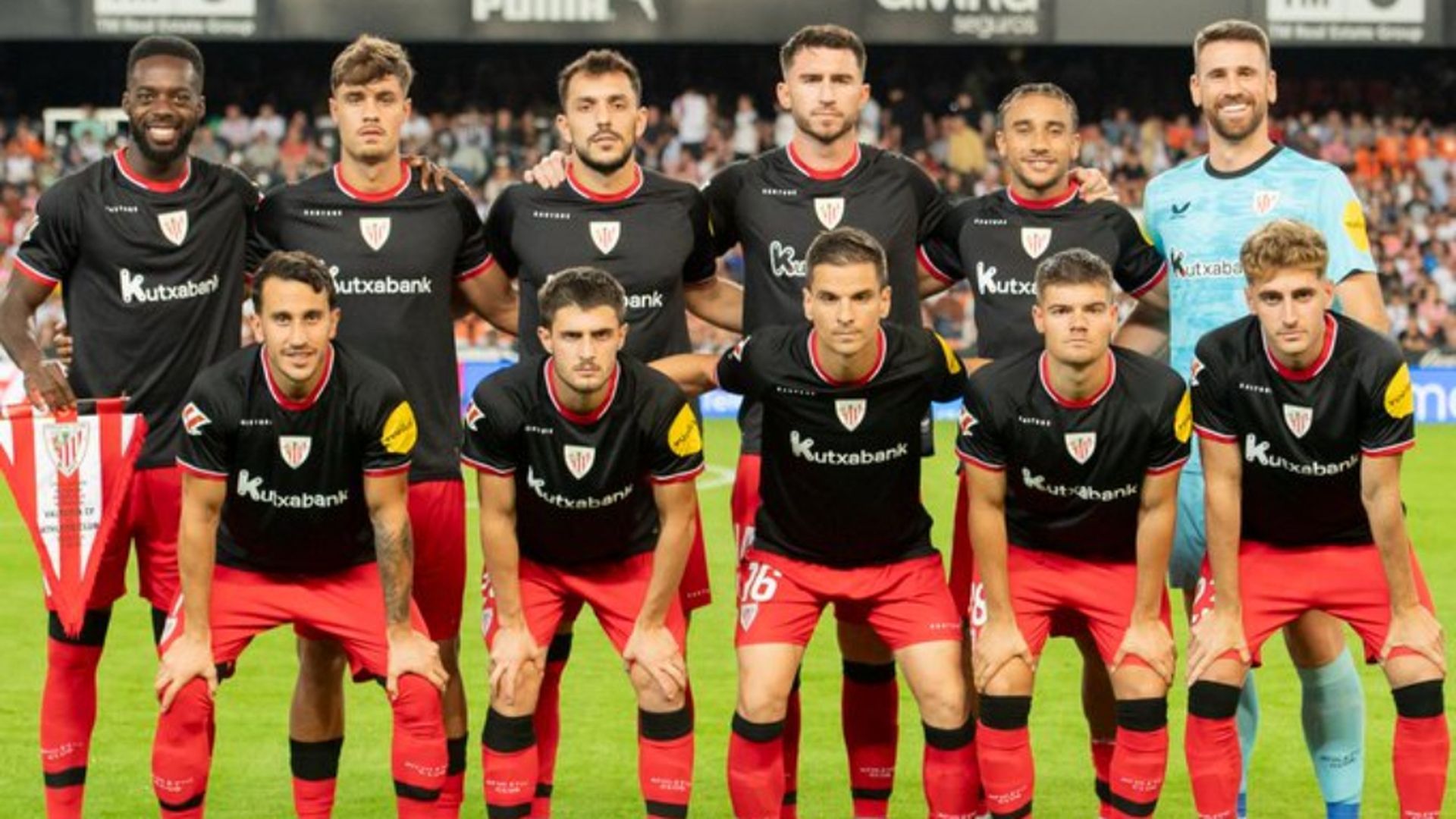 El once del Athletic Club en Mestalla El once del Athletic Club en Mestalla