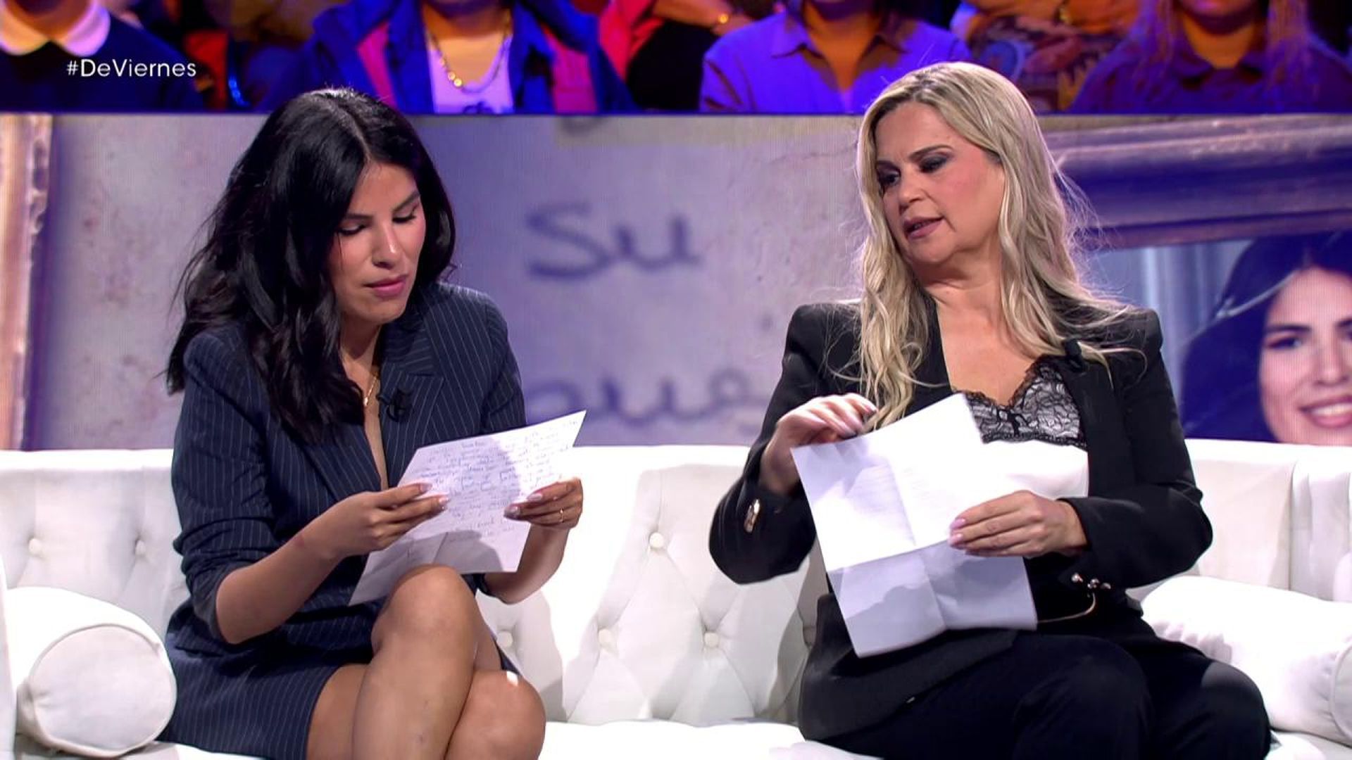 Isa Pantoja lee la carta de Julián Muñoz