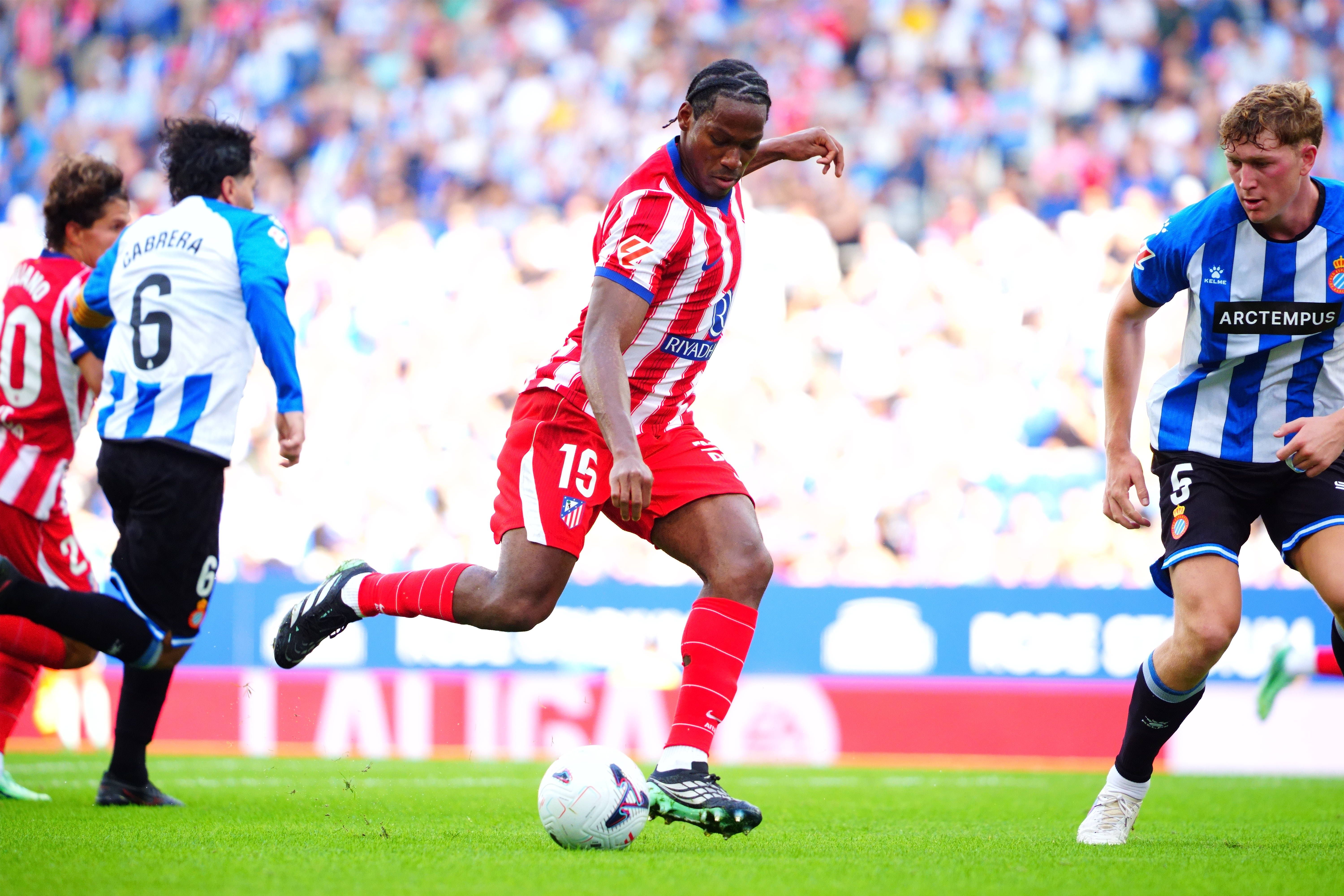 Jonathan David, en el Espanyol-Atlético de Madrid