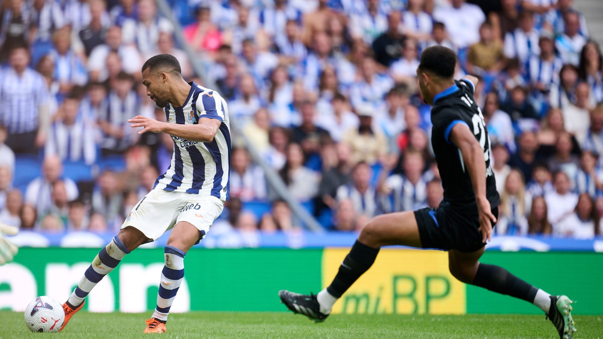 Yangel Herrera, durante un partido con la Real Sociedad.