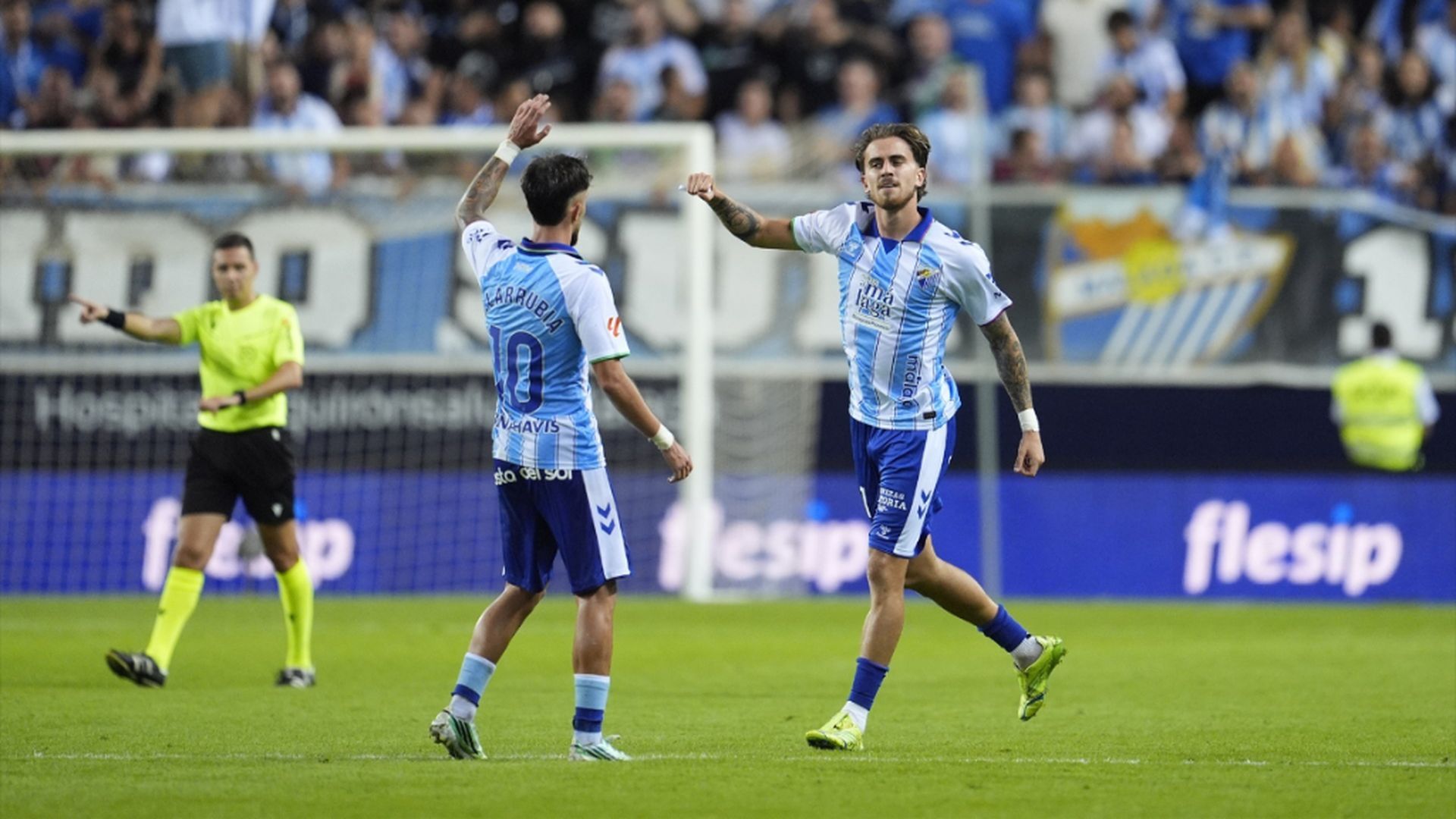 Adrián Niño, en La Rosaleda