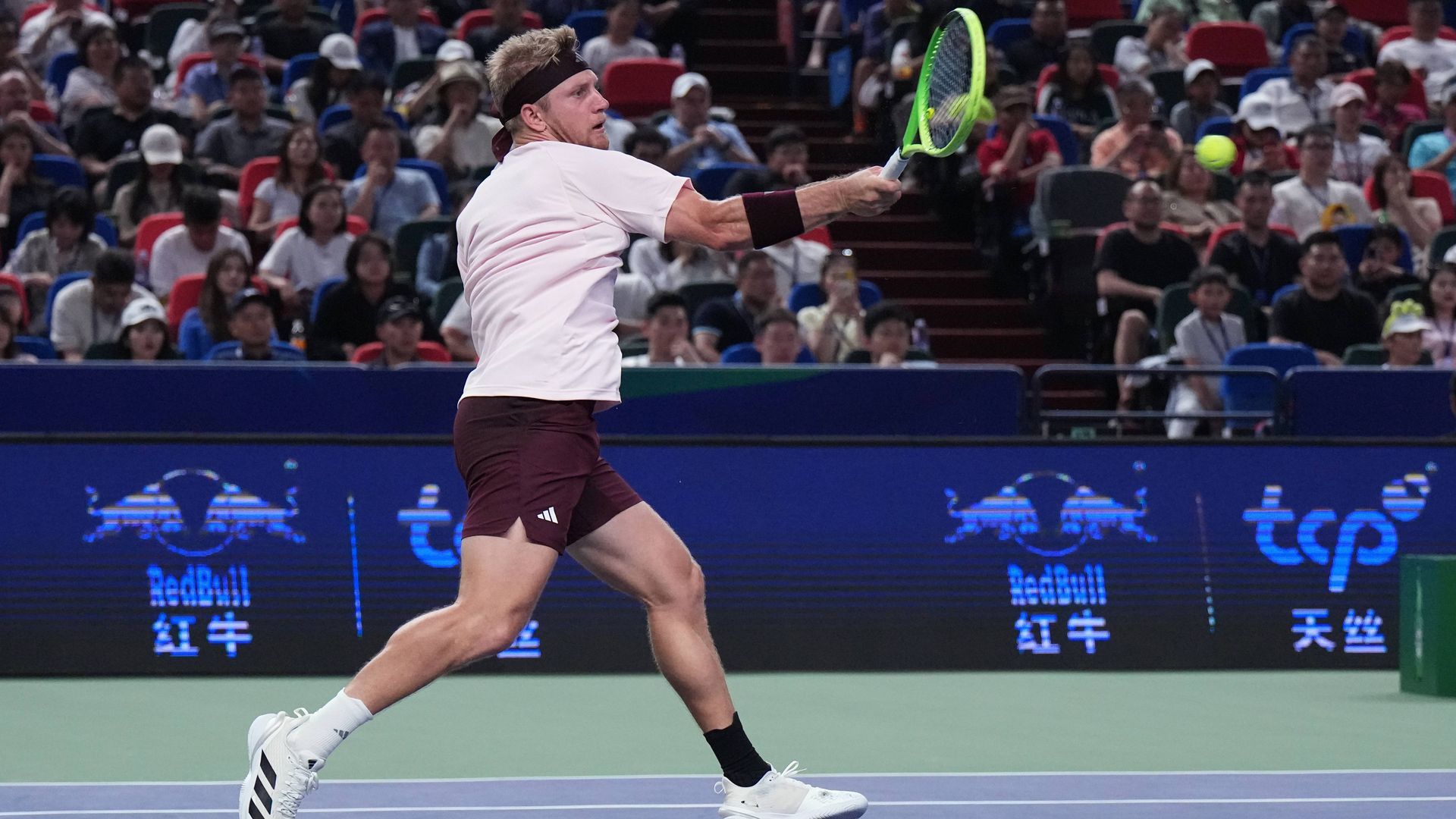 Alejandro Davidovich, en la final ante Jódar en Shanghái