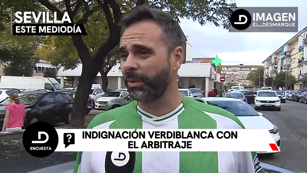 El enfado de la afición del Betis por el arbitraje ante el Barça: "La balanza está desequilibrada"