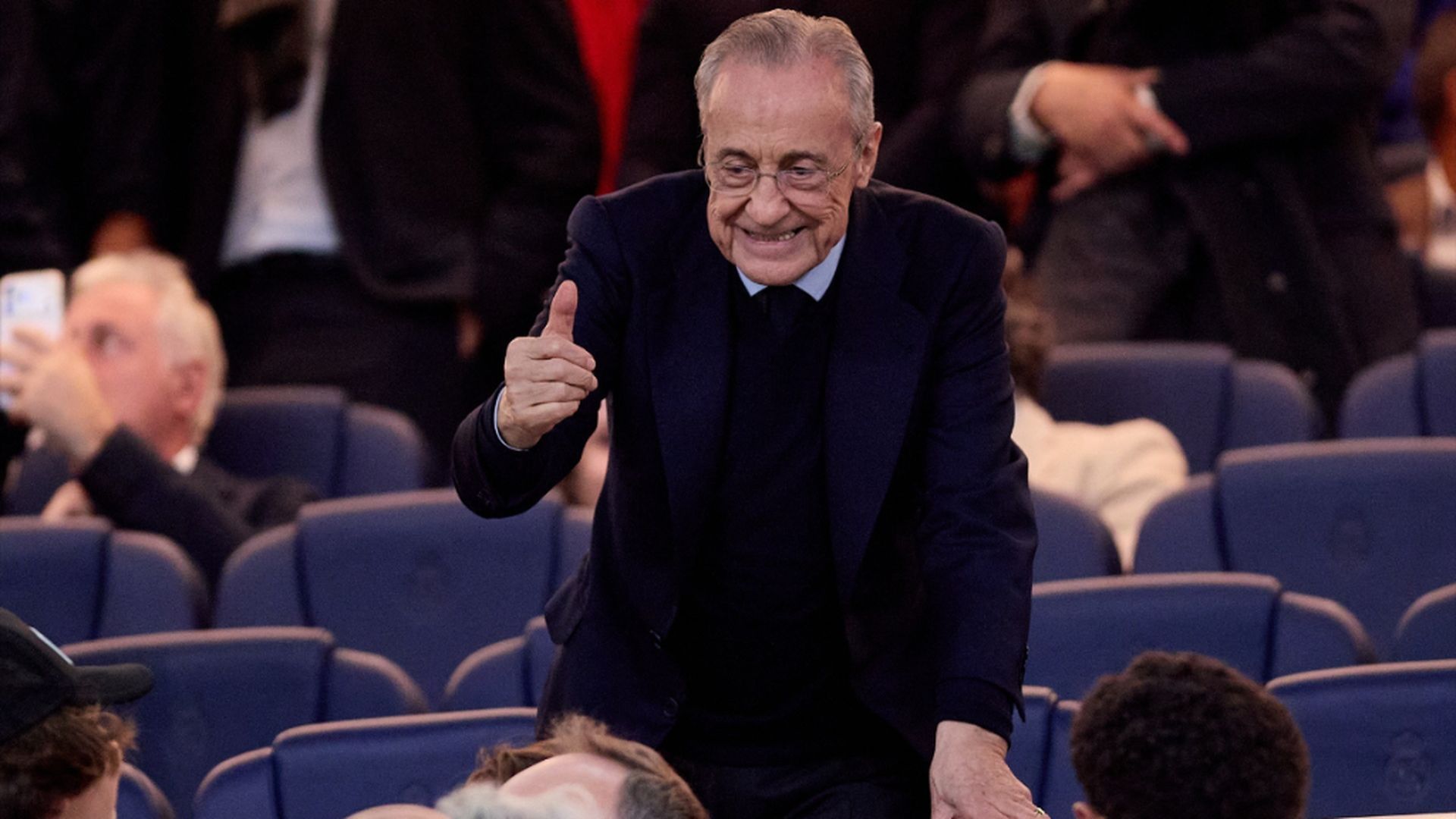 Florentino Pérez, en el Santiago Bernabéu