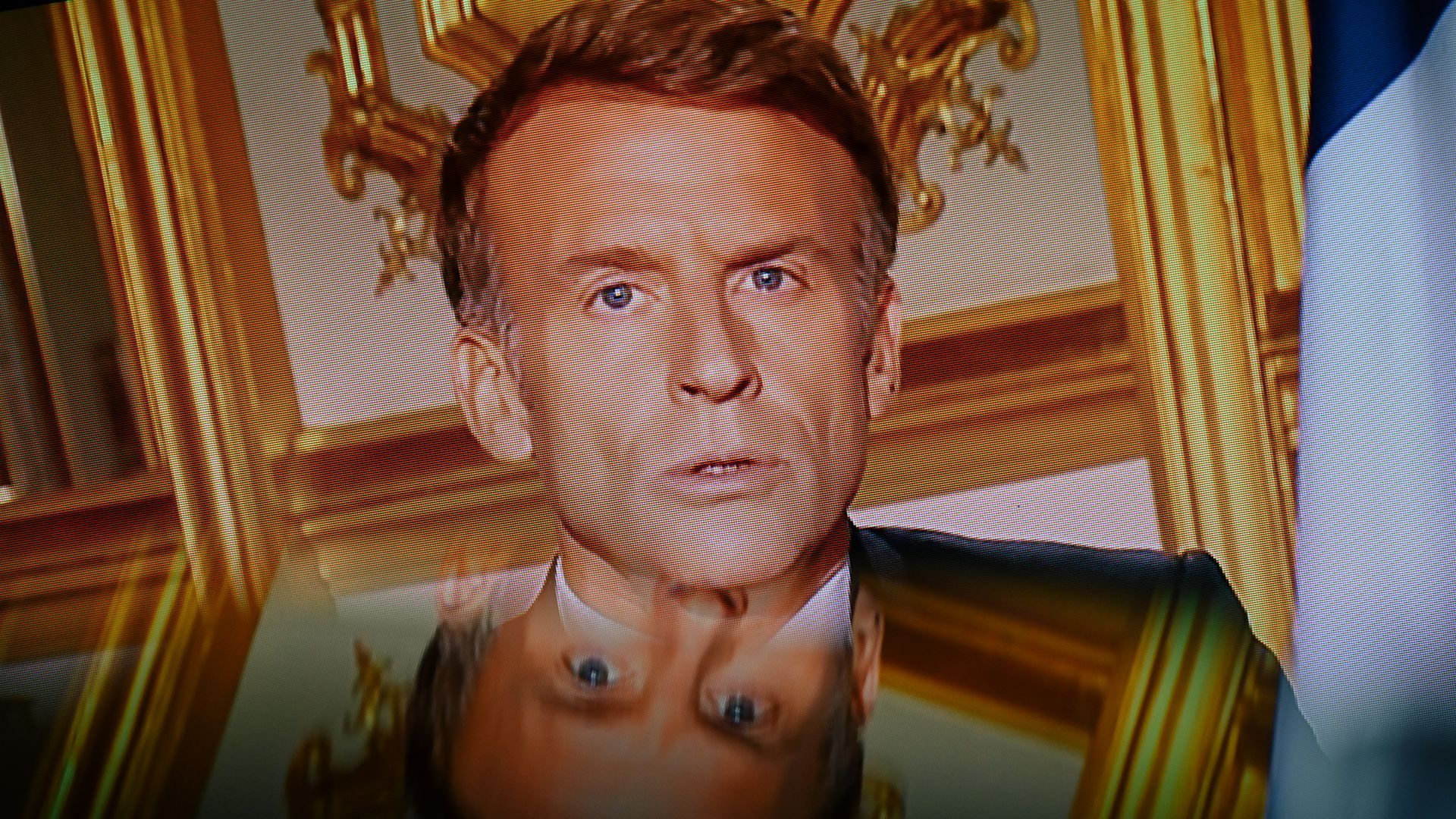El presidente francés, Emmanuel Macron, en un discurso a la nación el 18 de octubre de 2026