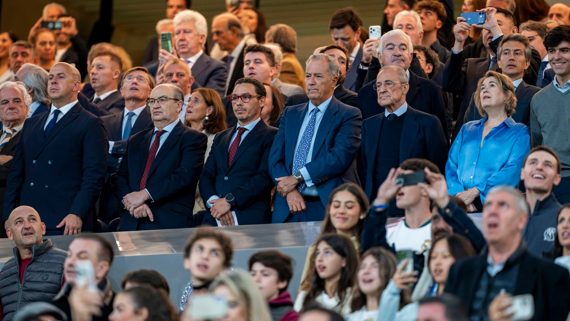 El palco del Santiago Bernabéu en el Real Madrid - Sevilla FC