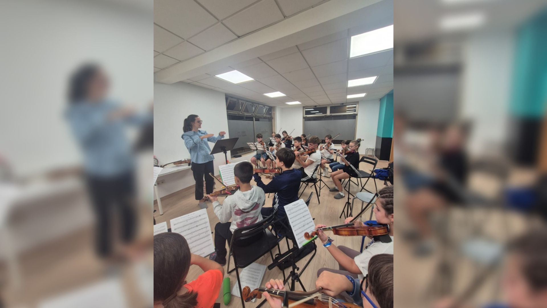Imagen del primer ensayo de la recién creada Orquesta Sinfónica Compostela Imagen del primer ensayo de la recién creada Orquesta Sinfónica Compostela