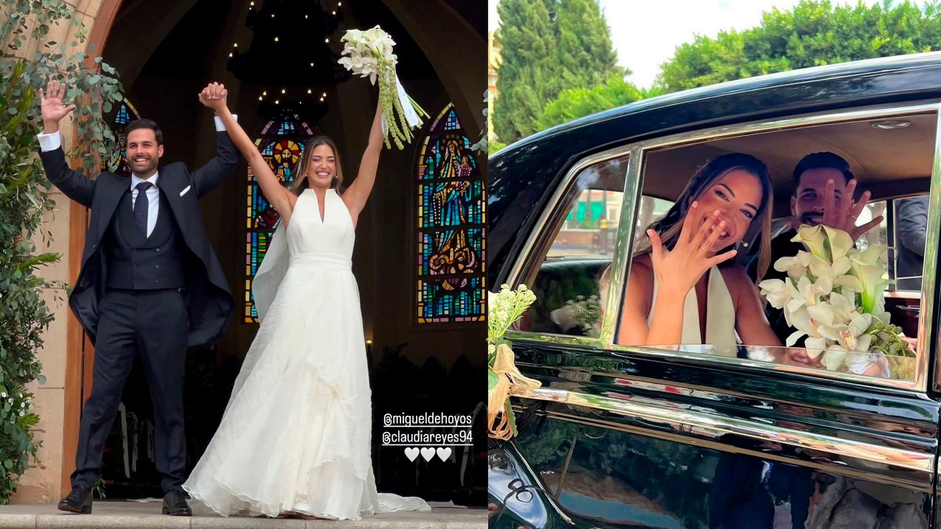 Los atuendos de los novios