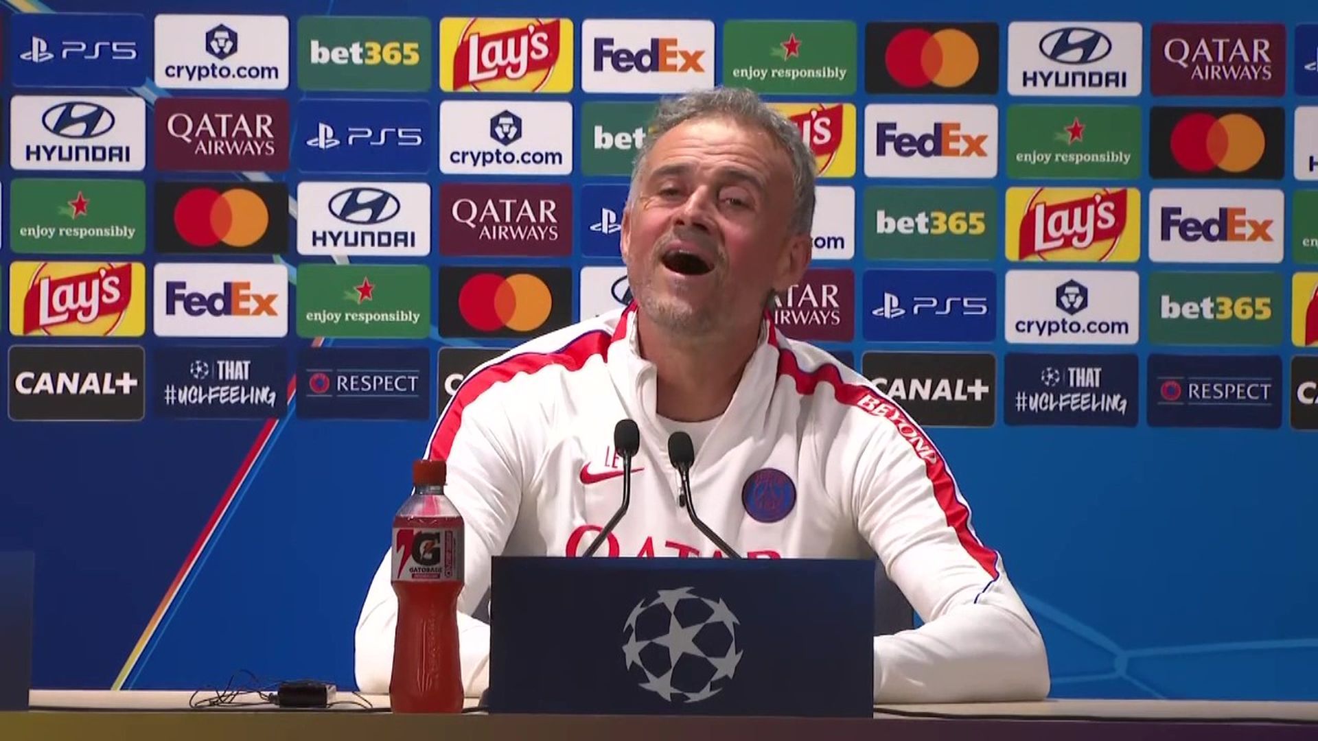 Luis Enrique, en sala de prensa