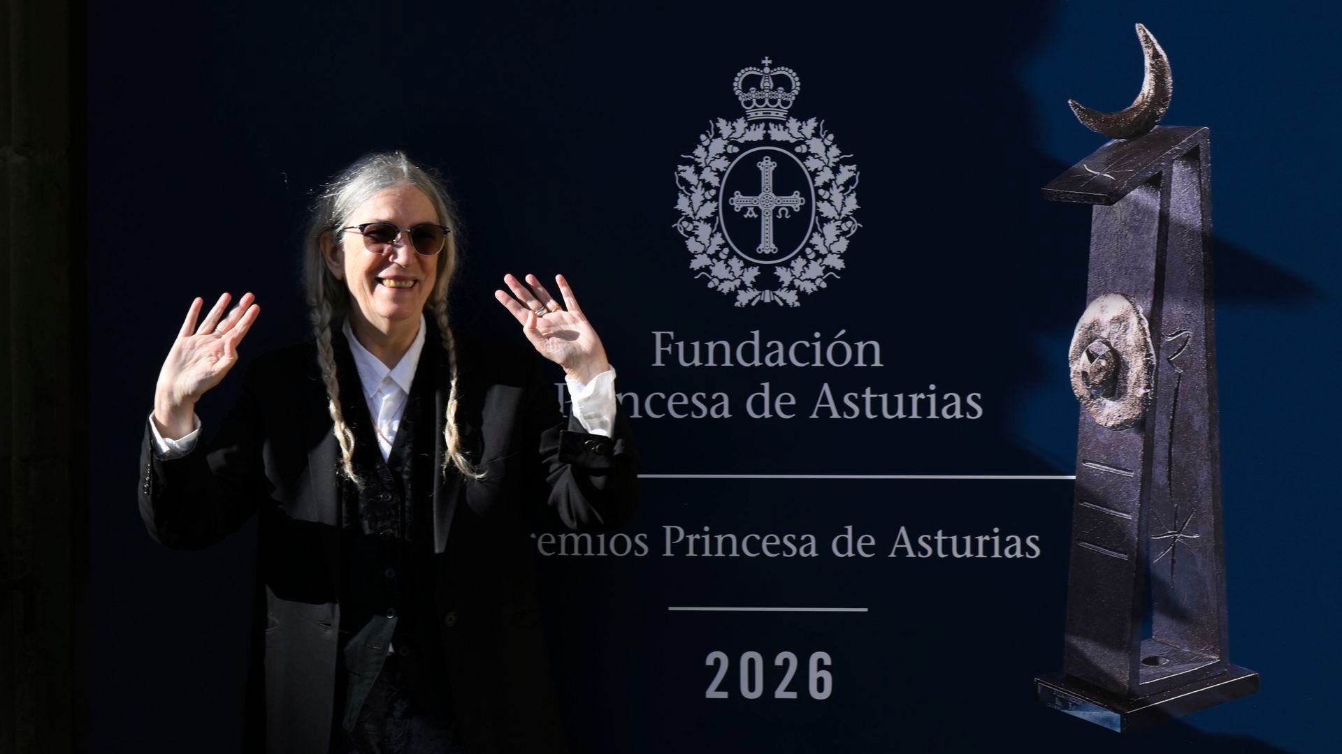 Patti Smith en su llegada a Oviedo ante los Premios Princesa de Asturias