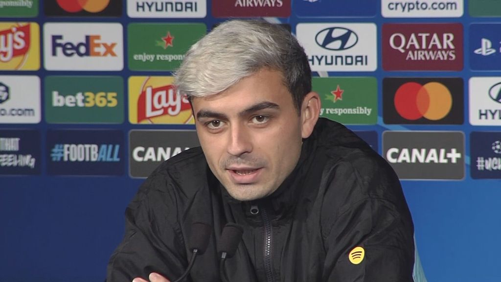 Pedri, en la rueda de prensa previa al PSG-Barcelona