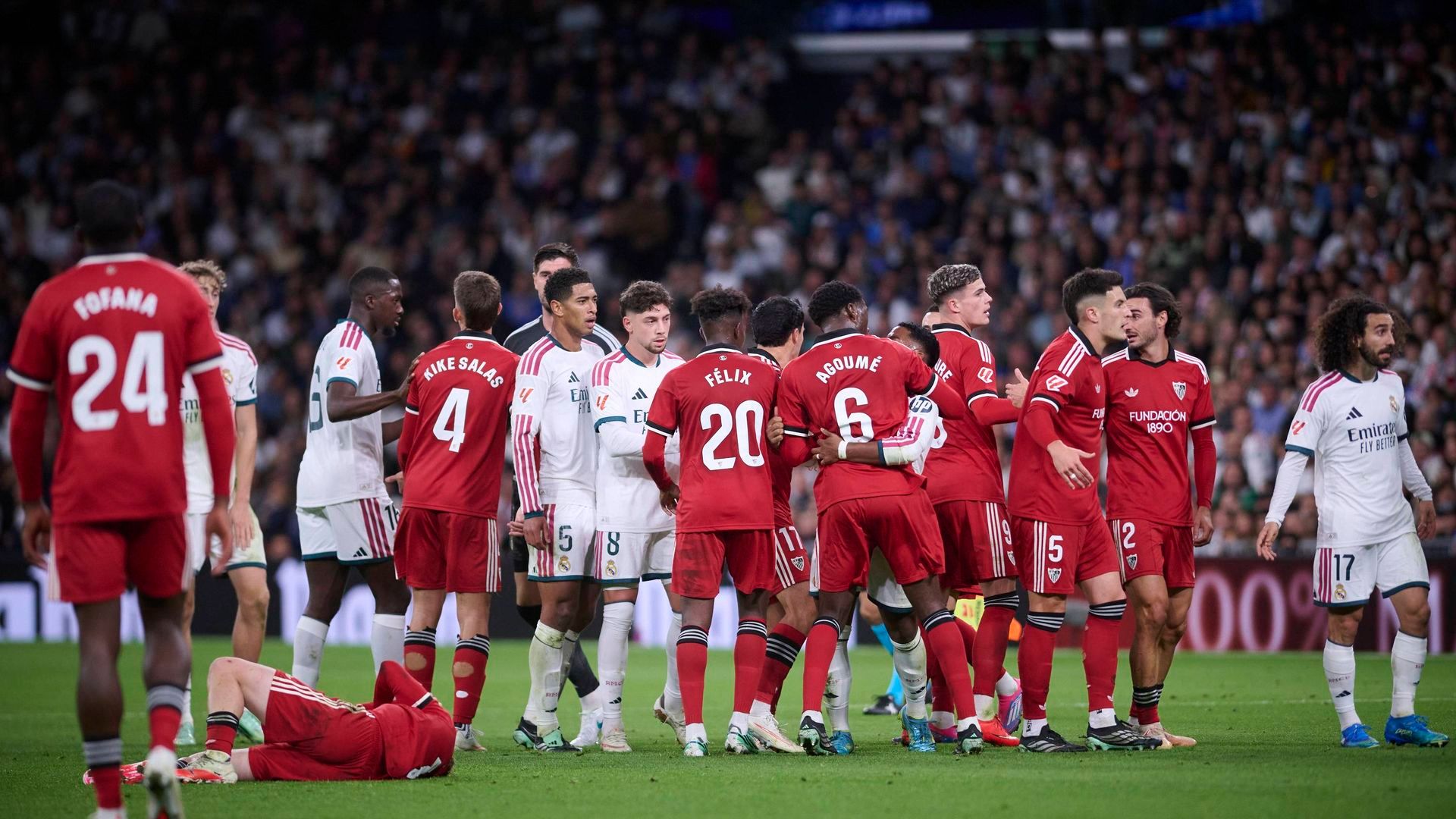 Tangana tras la agresión a Peque en el Real Madrid - Sevilla FC