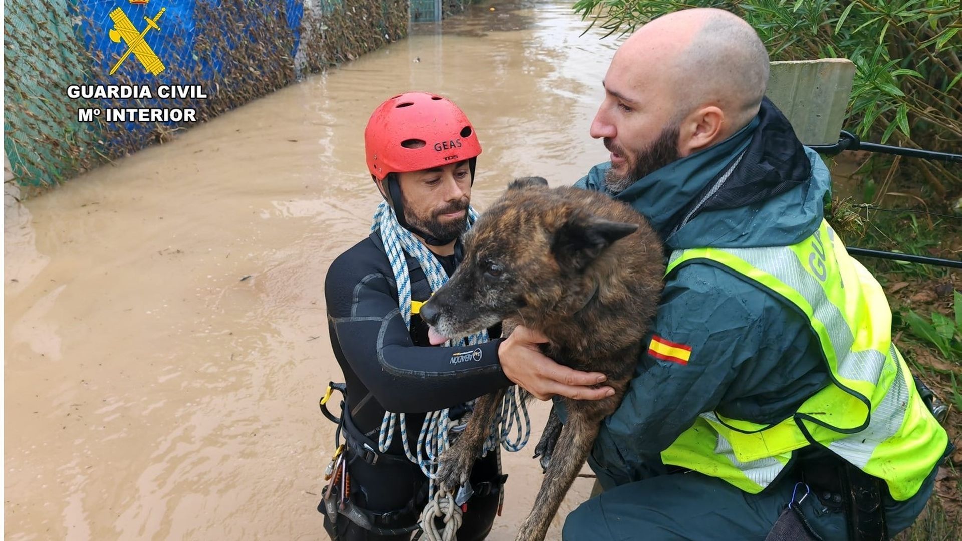 Efectivos de Guardia Civil durante los rescates en la dana Adam