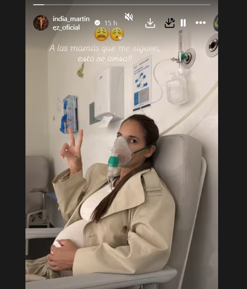 India Martínez, desde el hospital antes de ser madre