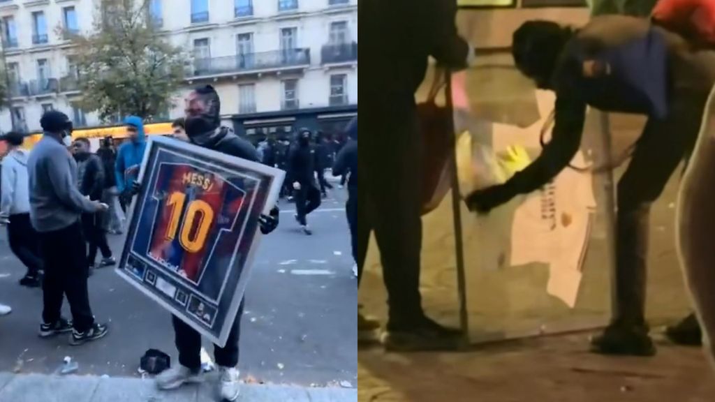 La otra cara de los disturbios de París: de las reliquias robadas de Messi a las camisetas del Lille en Vinted