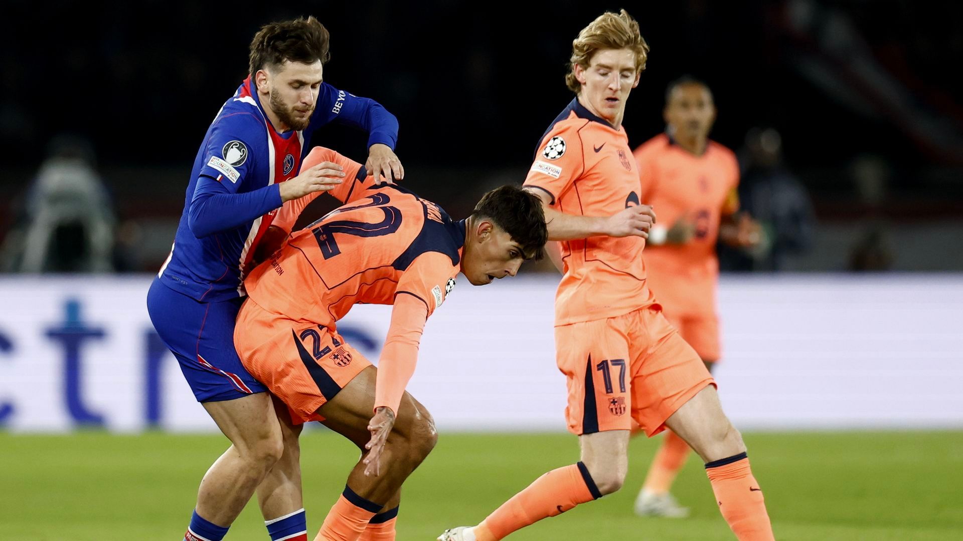 Lance del PSG-Barcelona. Lance del PSG-Barcelona.