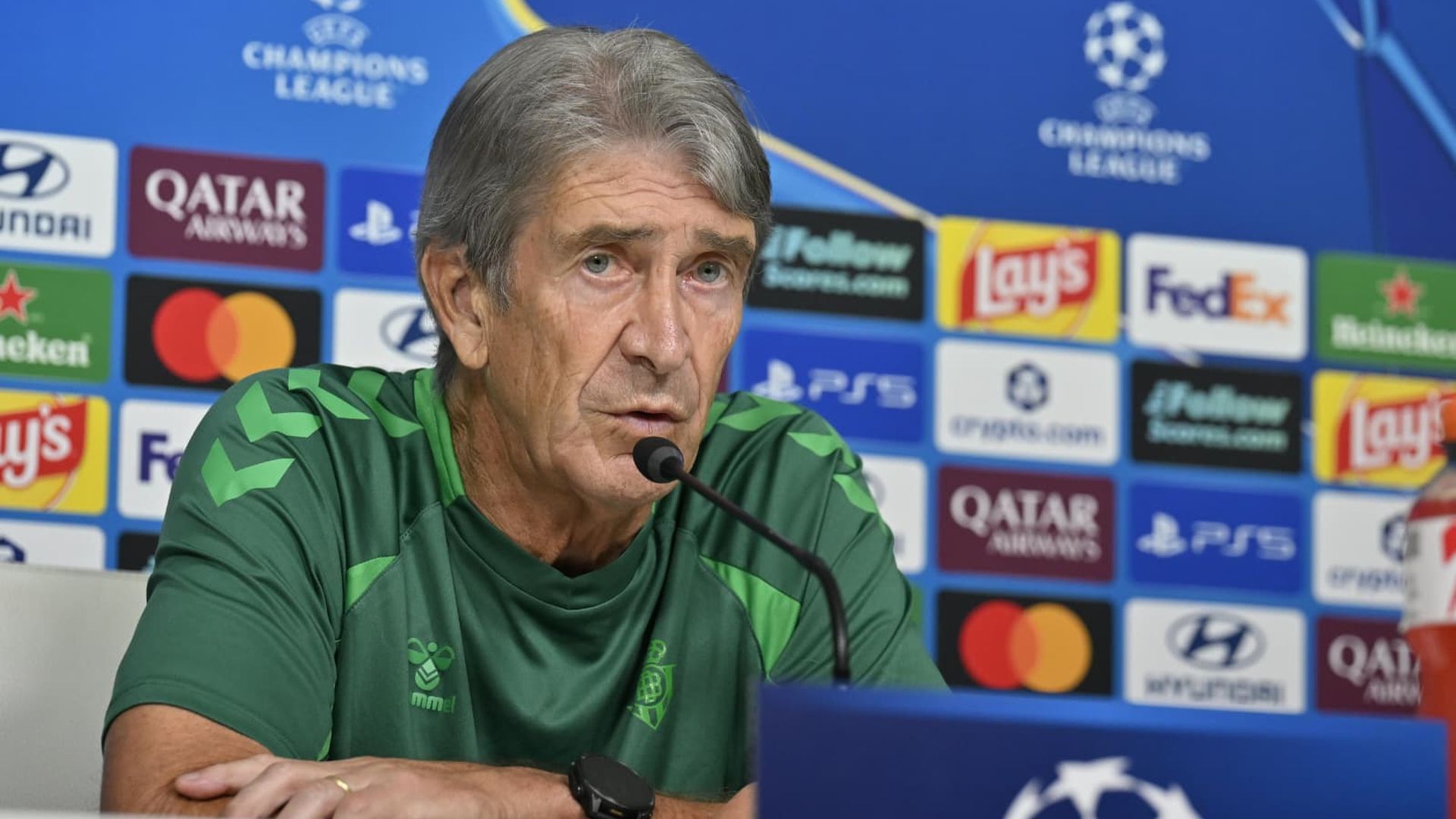 Manuel Pellegrini, en sala de prensa