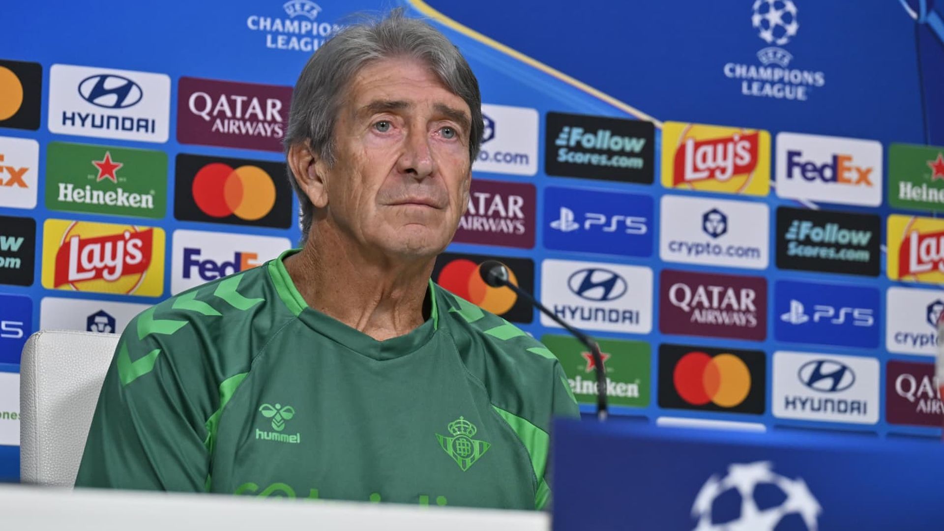 Manuel Pellegrini, en sala de prensa