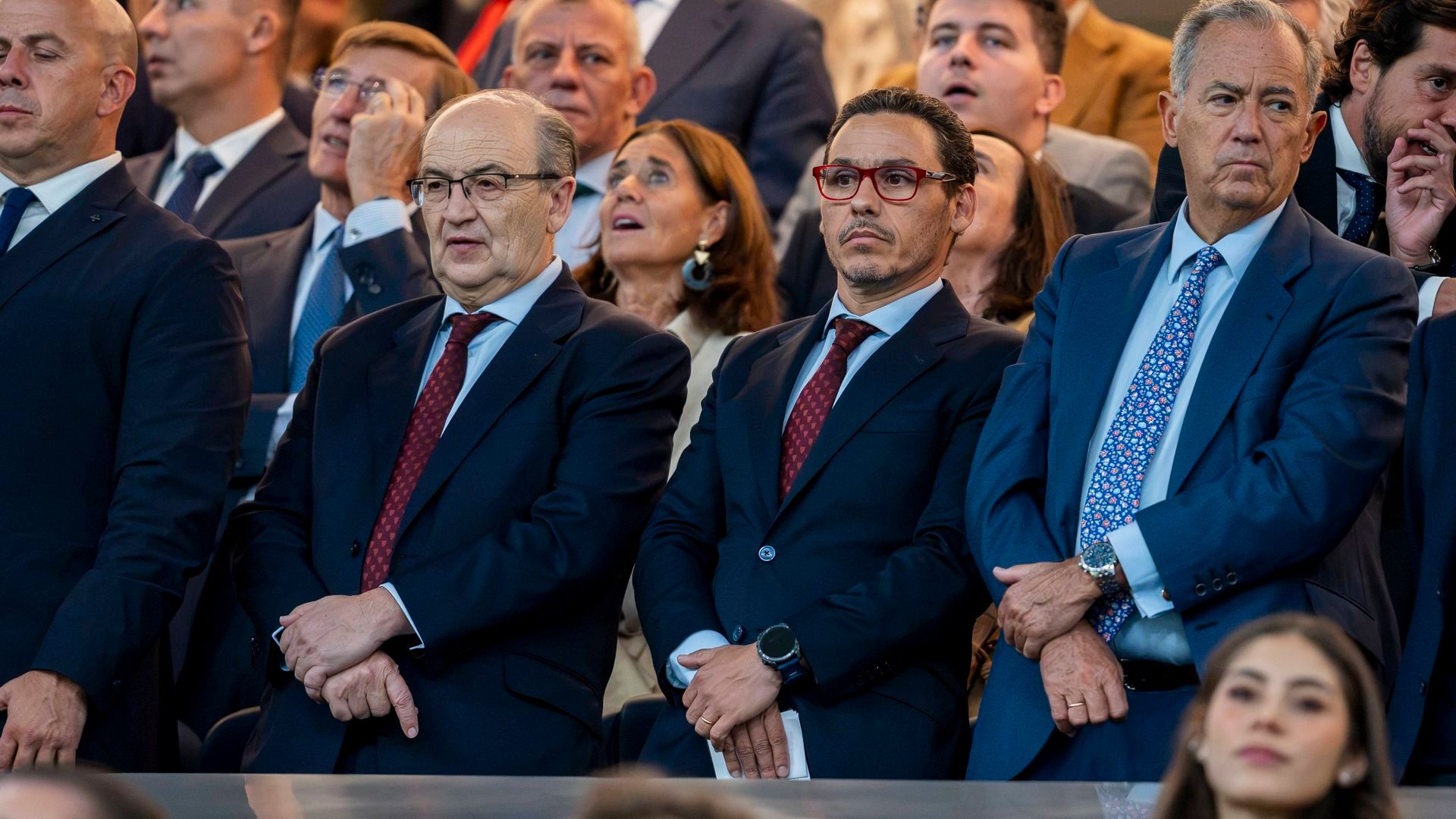 Pepe Castro y Del Nido Carrasco, en el Real Madrid - Sevilla