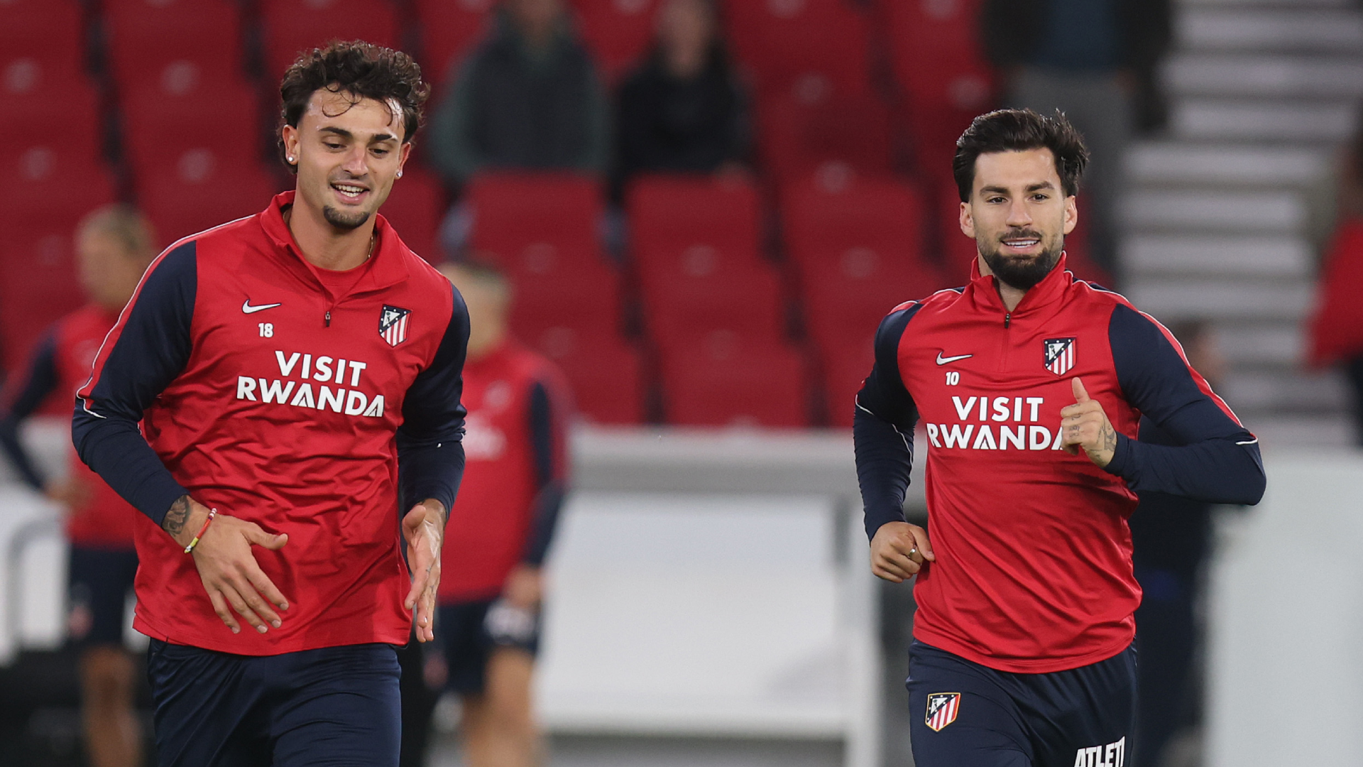 Pubill y Baena, en el entrenamiento en Stuttgart Pubill y Baena, en el entrenamiento en Stuttgart