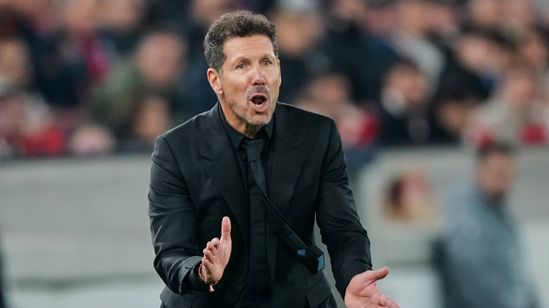 Simeone, durante el Stuttgart-Atlético