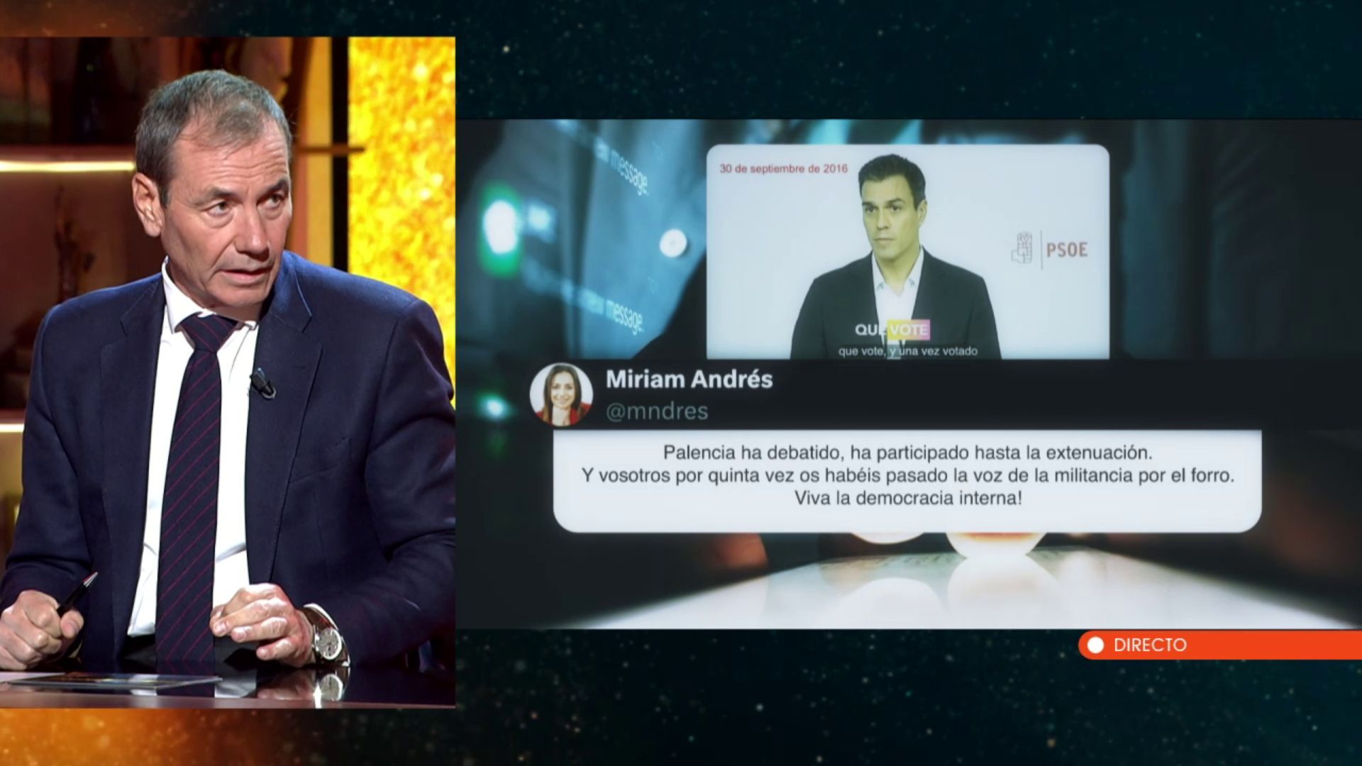 Tomás Gómez cuenta qué hay detrás de la rebelión en Palencia y señala a Sánchez