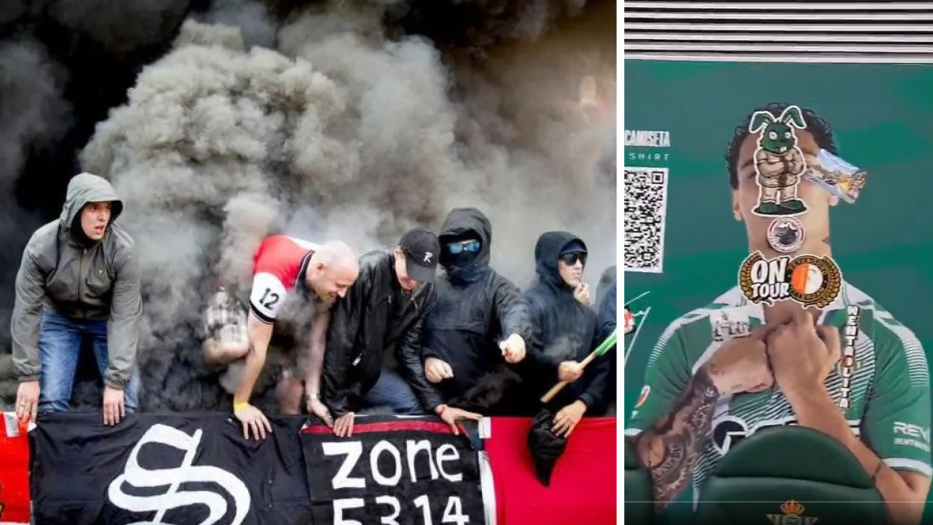 Ultras del Feyenoord vandalizan una imagen de Antony en el Aeropuerto de Sevilla Ultras del Feyenoord vandalizan una imagen de Antony en el Aeropuerto de Sevilla