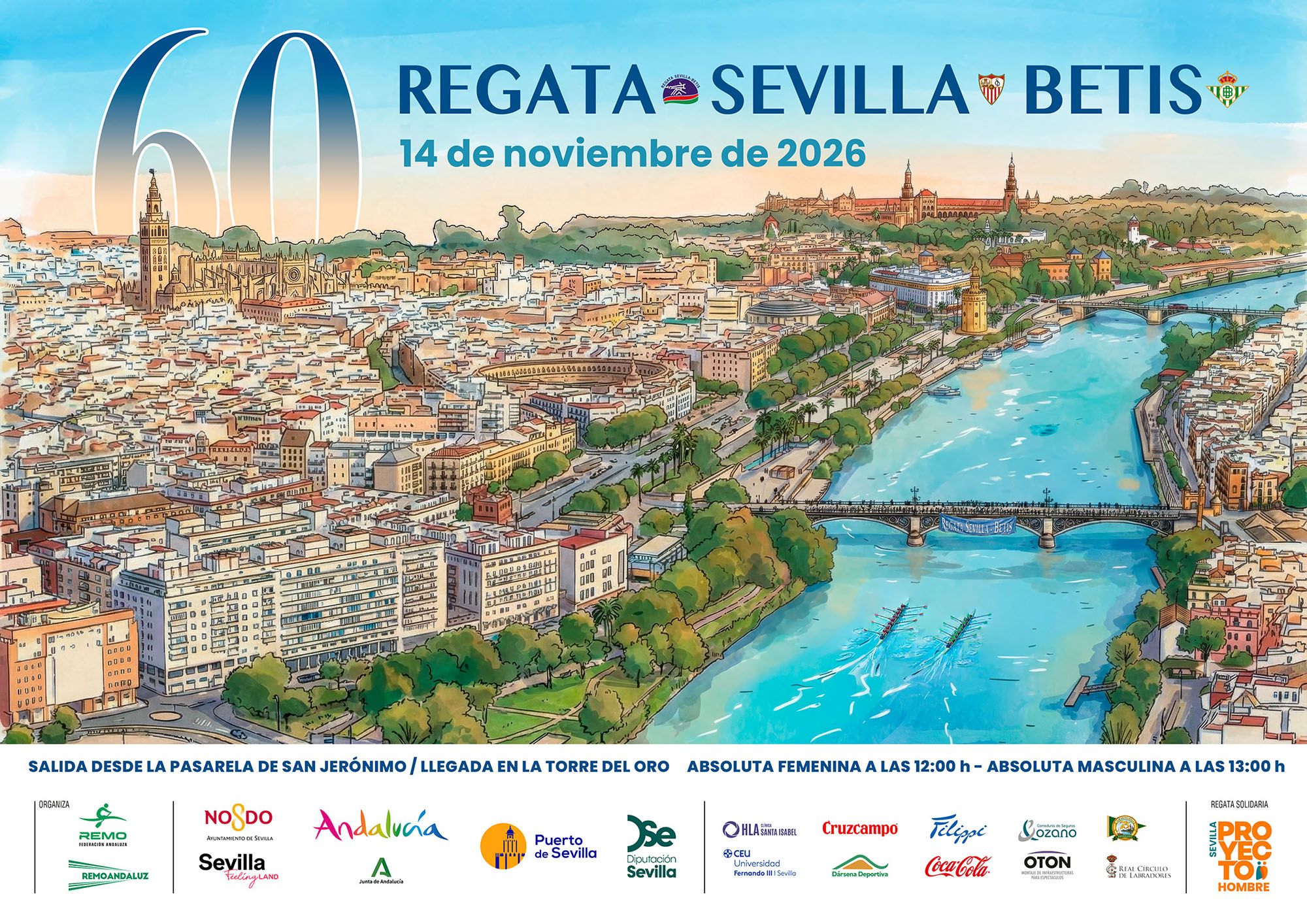 Cartel de la regata Sevilla-Betis