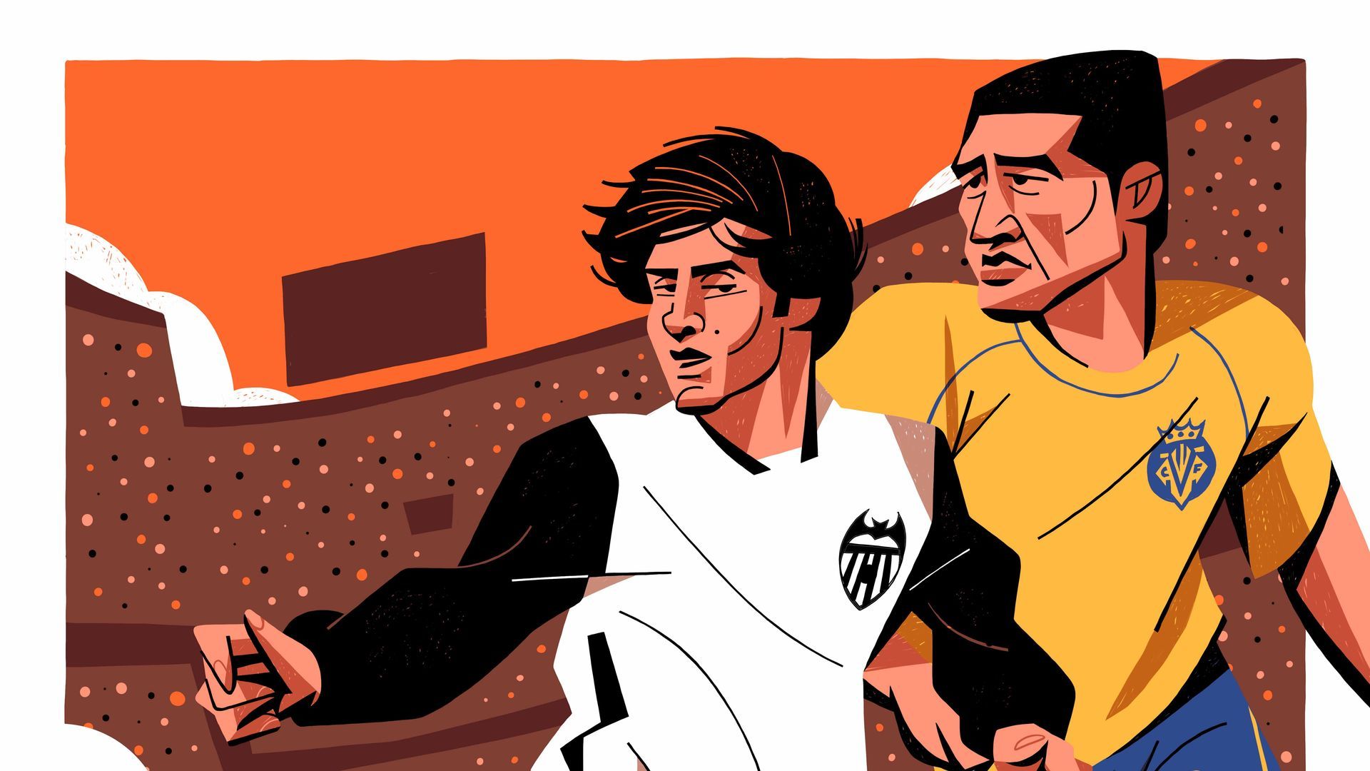 Cartel del Valencia CF y el Villarrreal
