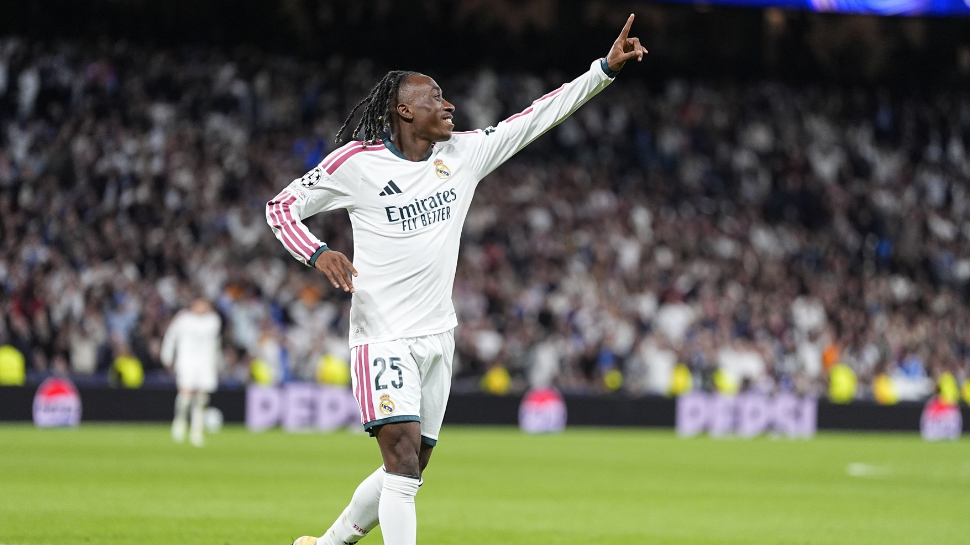 Diomande celebra un gol en el Real Madrid-Leipzig Diomande celebra un gol en el Real Madrid-Leipzig