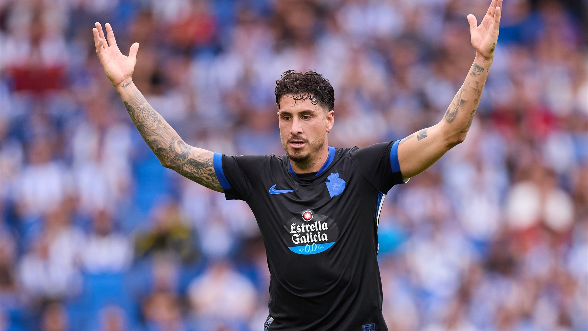 José María Giménez, en un partido con el Deportivo José María Giménez, en un partido con el Deportivo