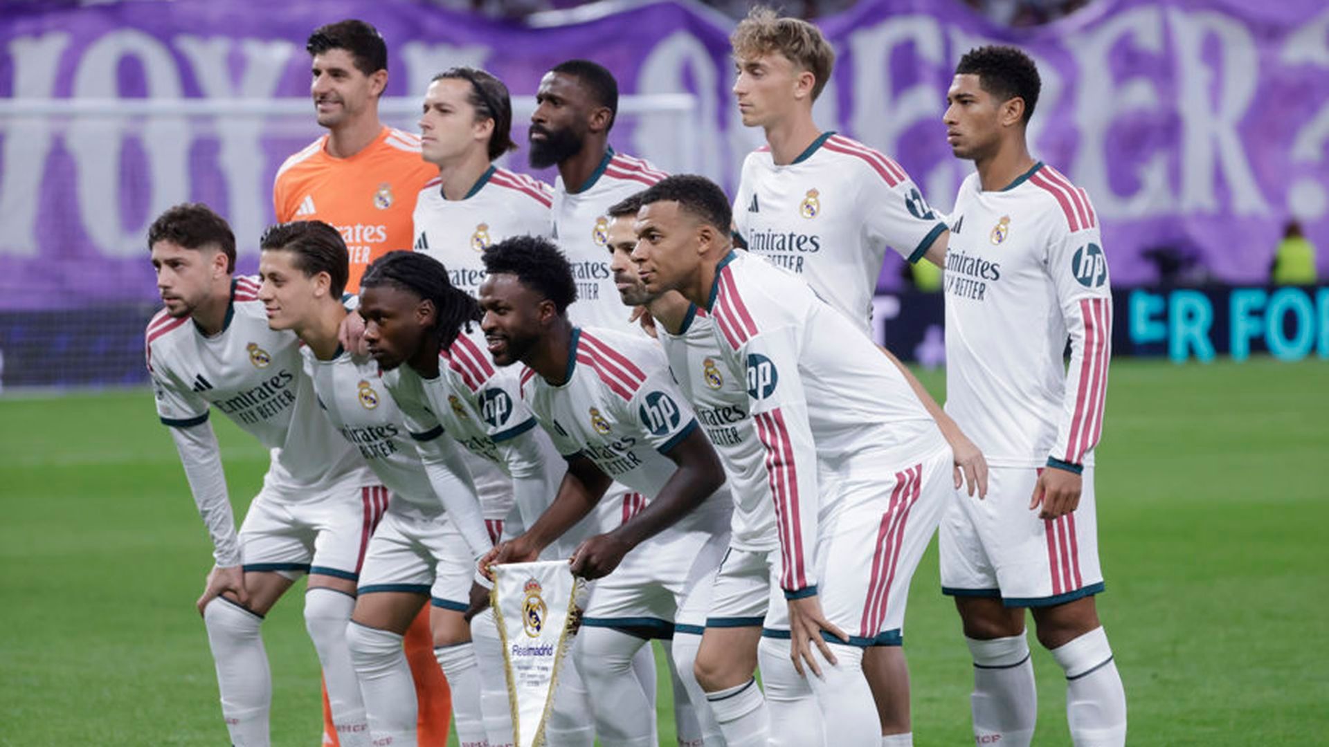 Once del Real Madrid ante el Leipzig en el Santiago Bernabéu.