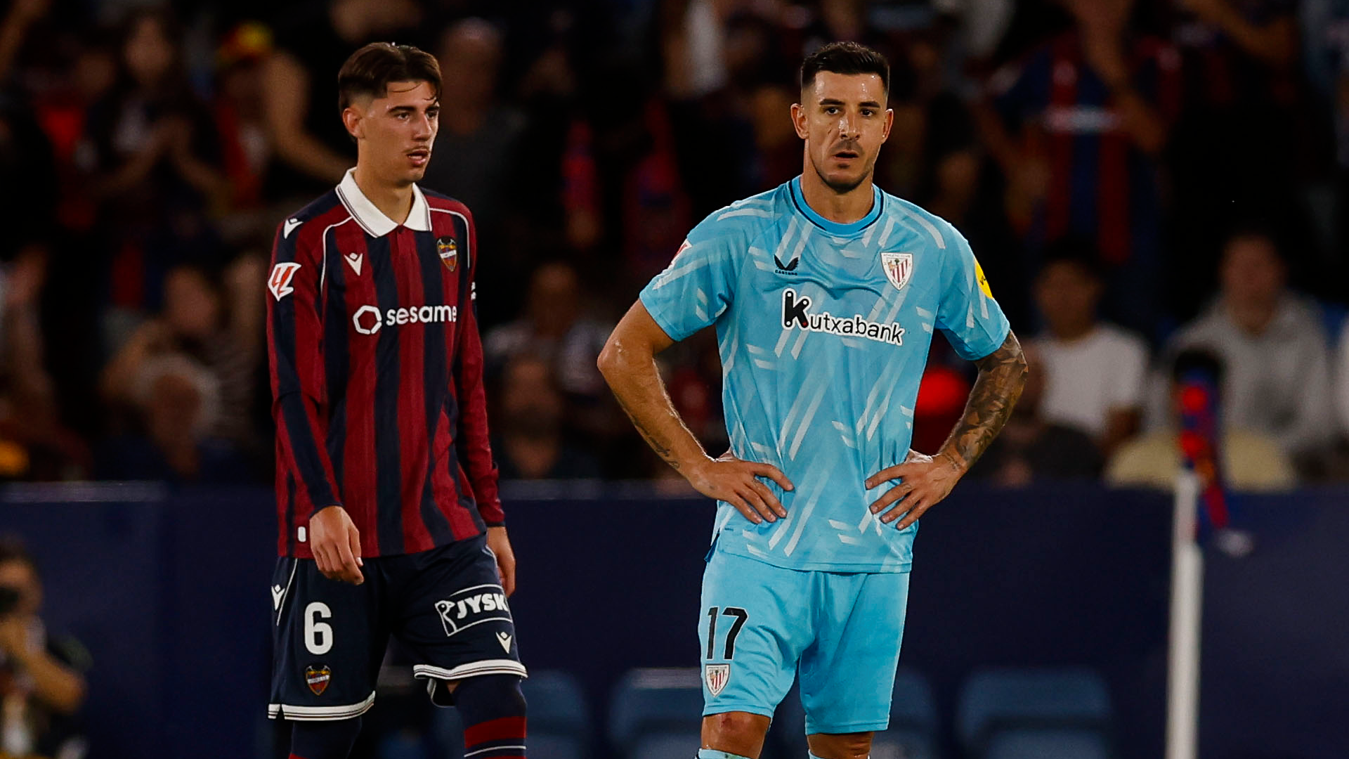 Requena y Yuri, en el Levante-Athletic