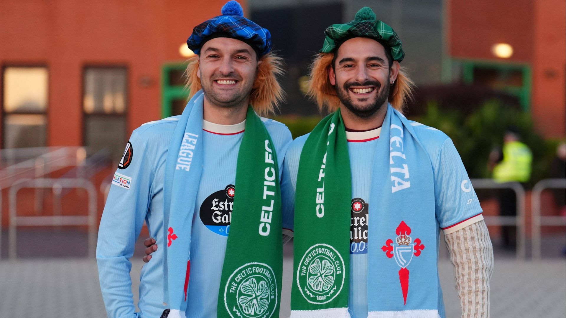 La afición del Celta de Vigo, en Glasgow