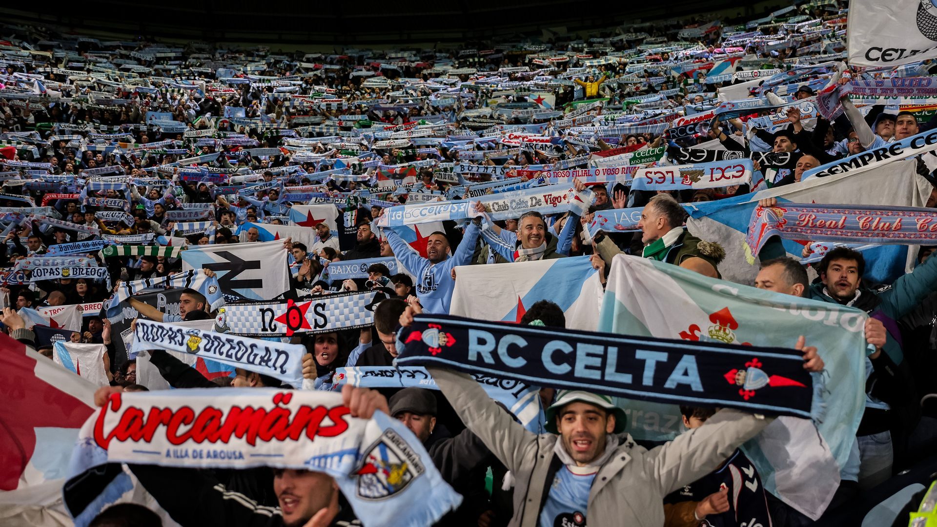 La afición del Celta, en Celtic Park