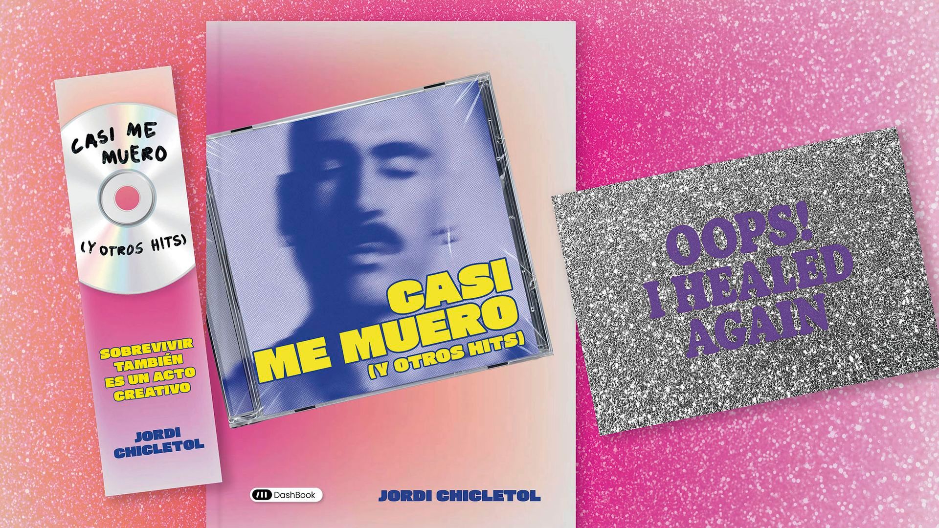 La portada del libro, diseñada como un CD recopilatorio