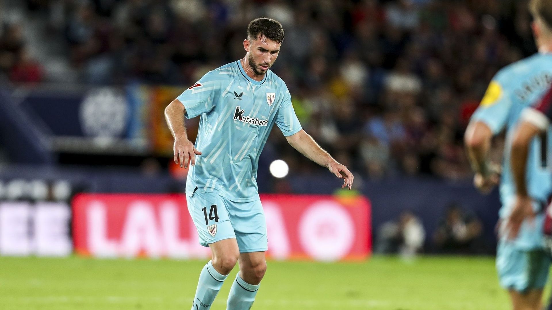 Laporte en el partido contra el Levante