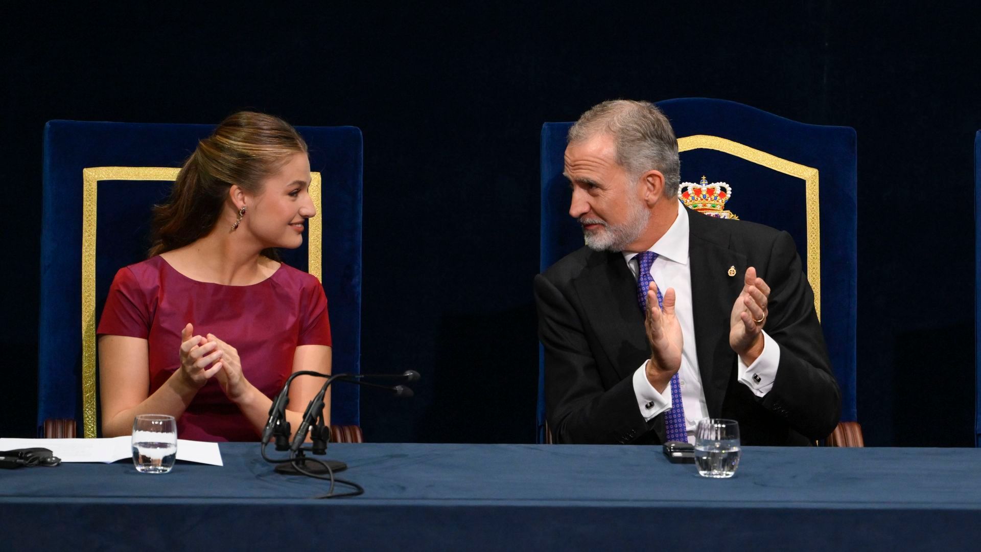 La princesa Leonor y el rey Felipe este 23 de octubre