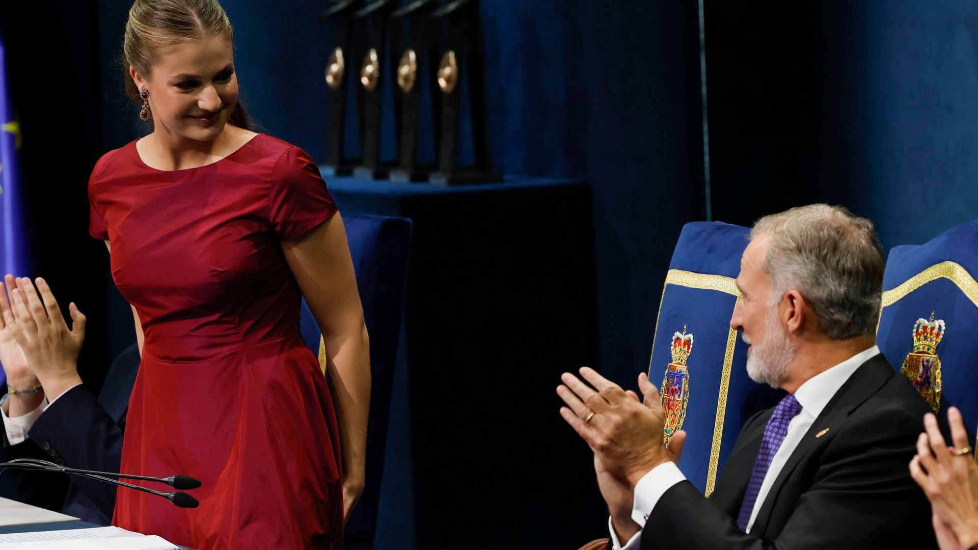 La princesa Leonor y el rey Felipe este 23 de octubre