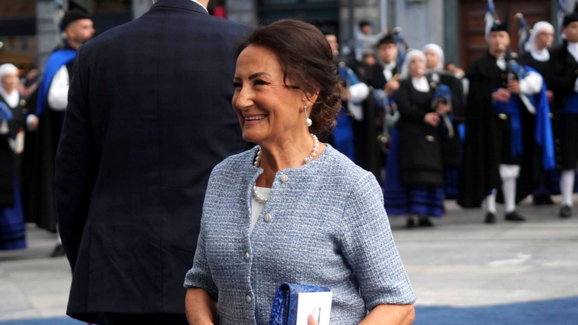 Paloma Rocasolano a su llegada al Teatro Campoamor