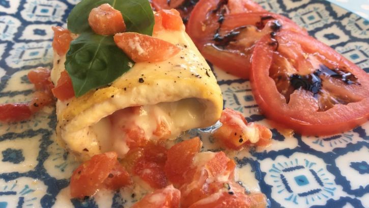 Pollo a la caprese, listo en media hora