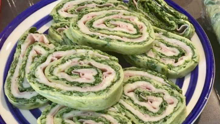 Rollitos de espinacas para compartir