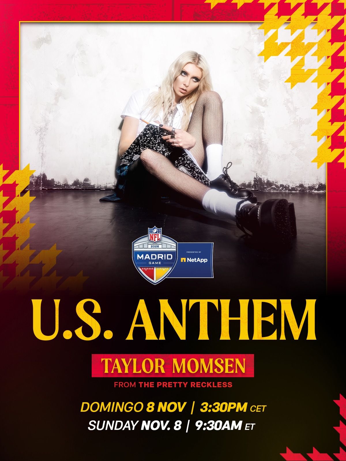 Taylor Momsen interpretará el himno estadounidense en el 2026 NFL Madrid Game