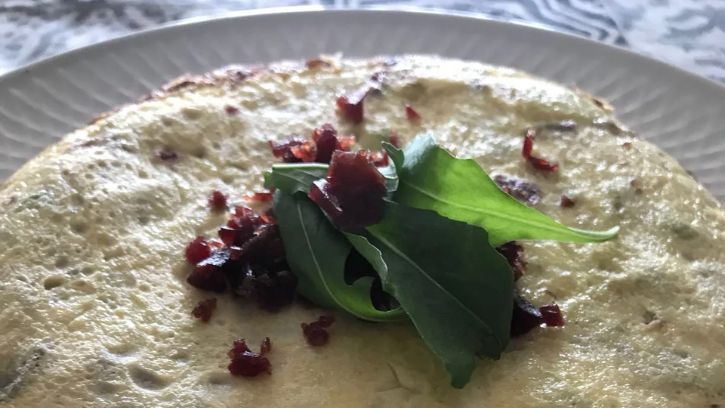Una falsa tortilla con calabacín o berenjena