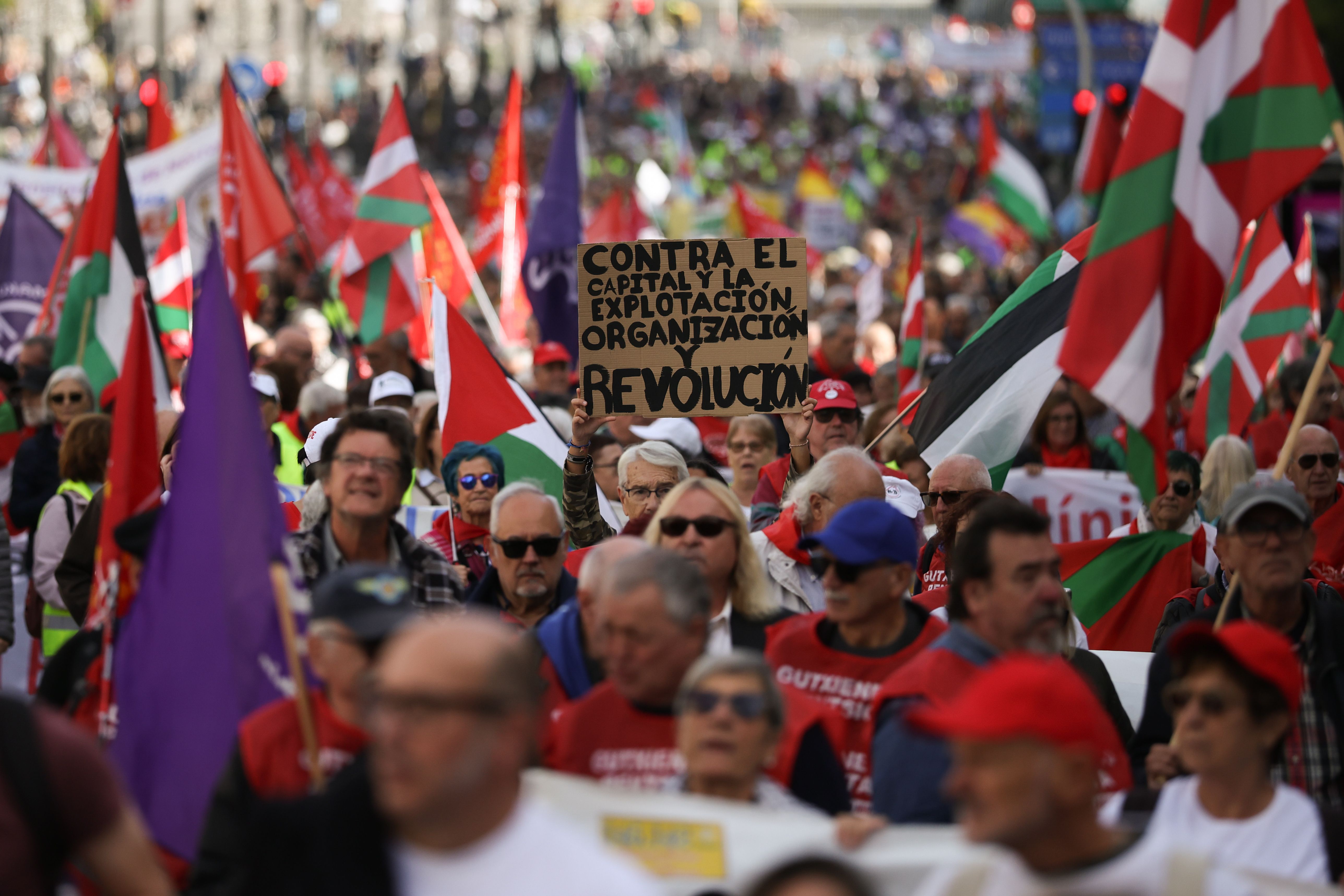 Manifestación por las pensiones en Madrid