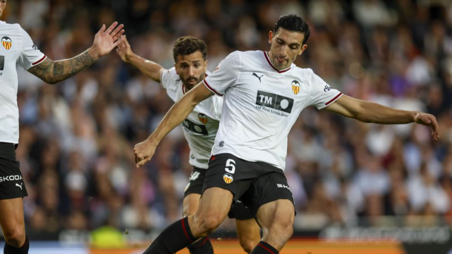 César Tárrega en Mestalla ante el Villarreal