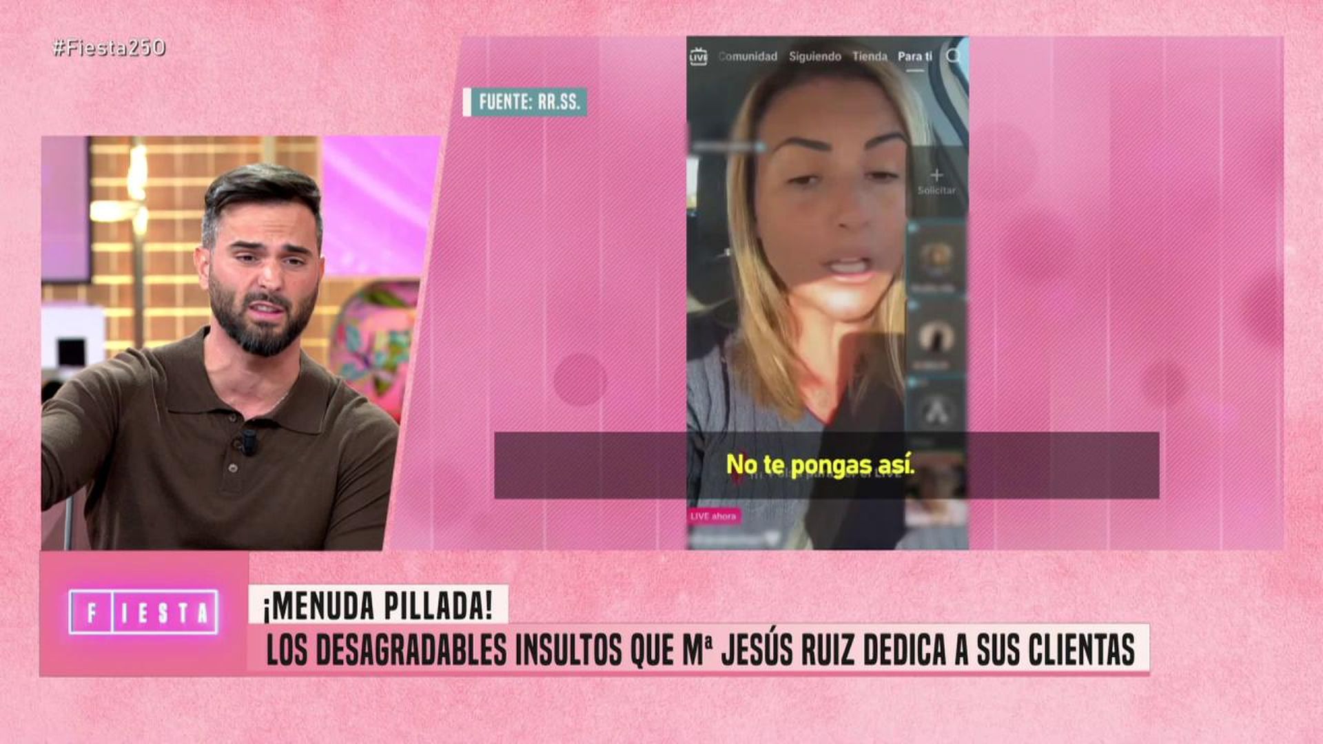 'Fiesta' analiza el polémico directo de María Jesús Ruiz