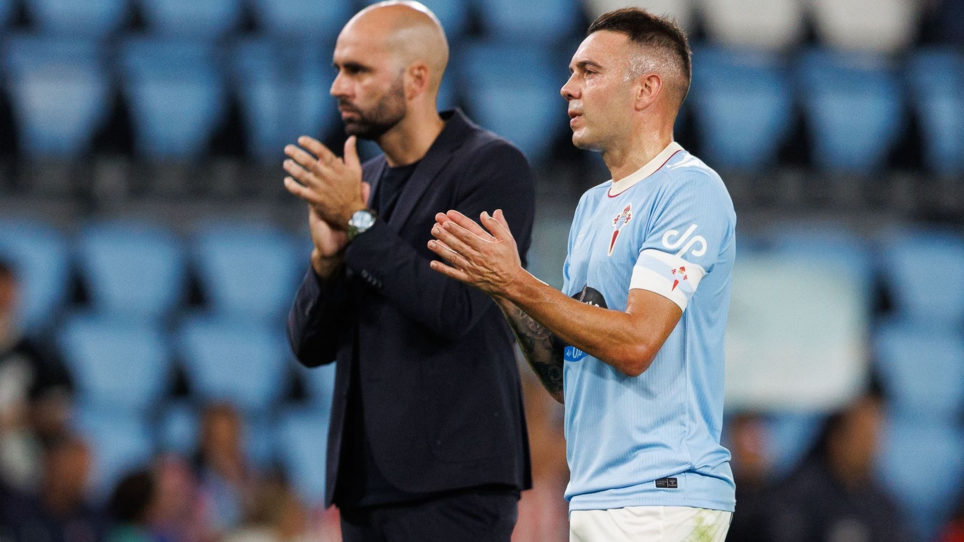 Iago Aspas junto a Claudio Giráldez Iago Aspas junto a Claudio Giráldez